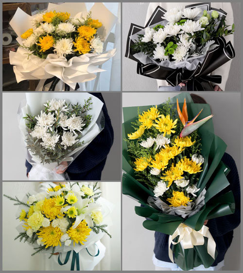安徽阜阳市阜南县王家坝镇和谐村白事花束代送